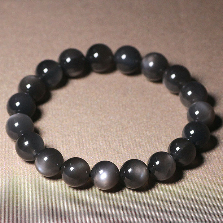 Braccialetto di perline di amore positivo in pietra di luna naturale - image 0