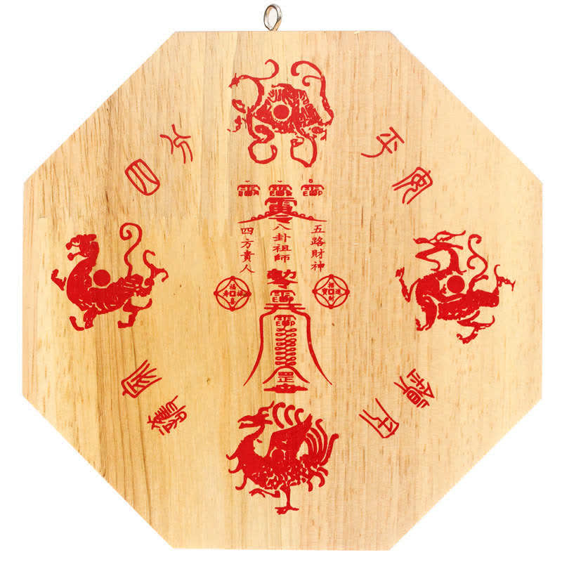 Feng Shui Bagua Mappa Peach Wood Balance Energy Map Specchio - image 6