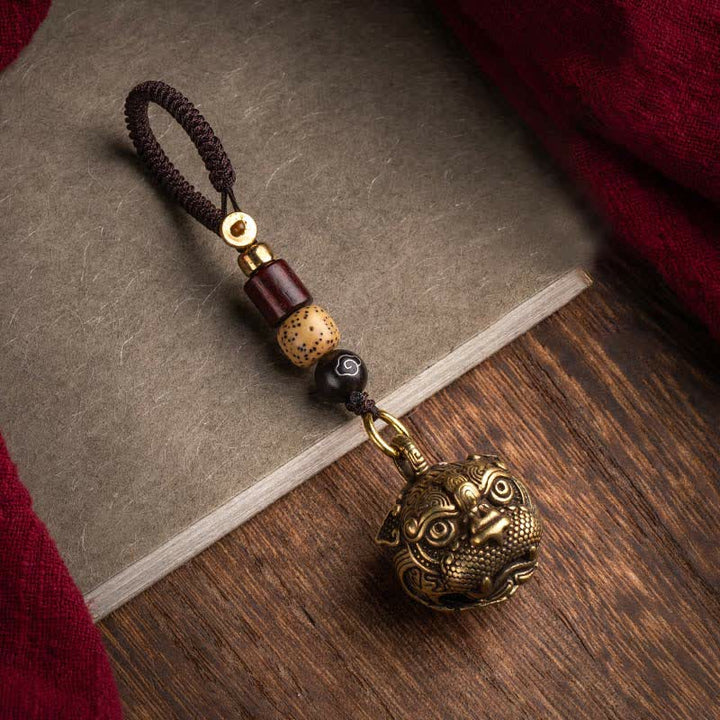 Portachiavi in rame con pietre Buddha Stones PiXiu Wealth