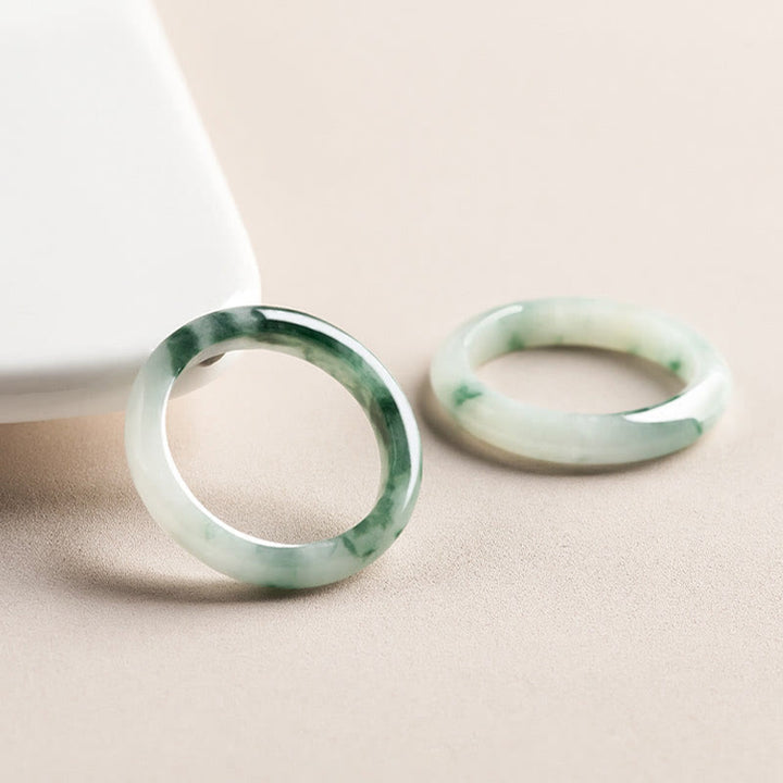 Buddha Stones Natural Green Jade Luck Abbondanza