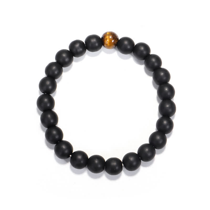 Buddha Stones 108 Mala Beads Pietra smerigliata Occhio di tigre Bracciale Collana Pendente