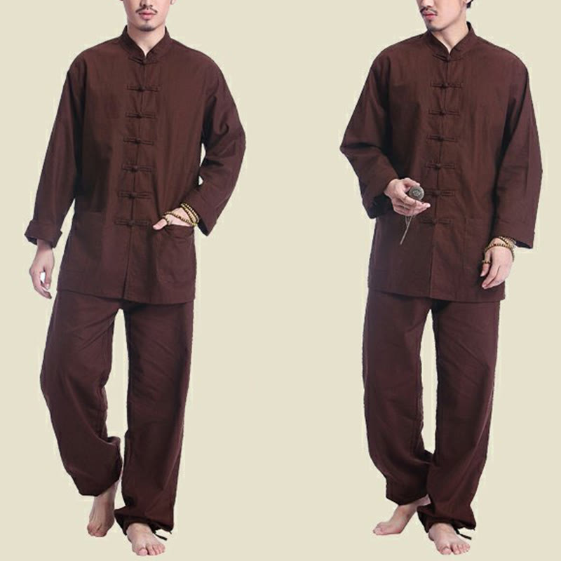 Buddha Stones, rana cinese, bottone, design, meditazione, preghiera, cotone, lino, spirituale, pratica zen, yoga, abbigliamento da uomo - image 15