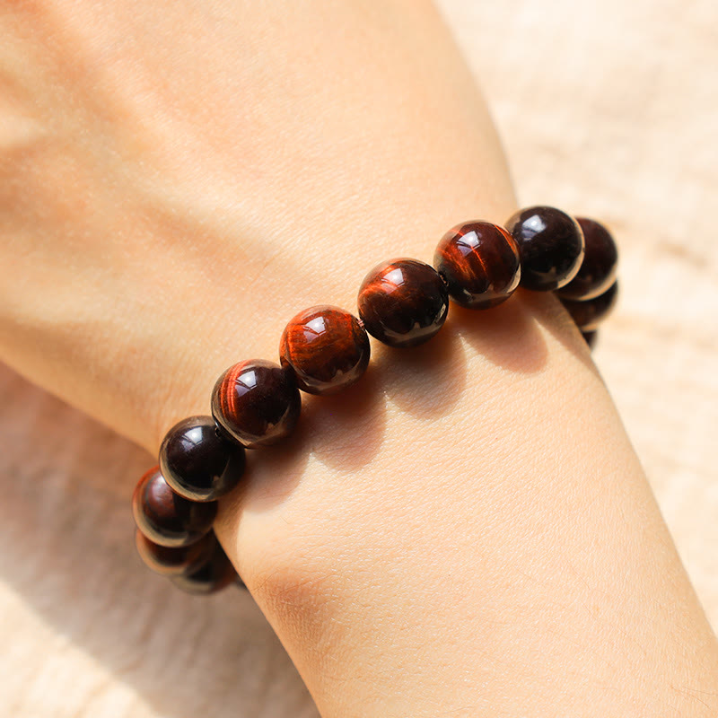 Buddha Stones Bracciale con perle curative in occhio di tigre naturale - image 8