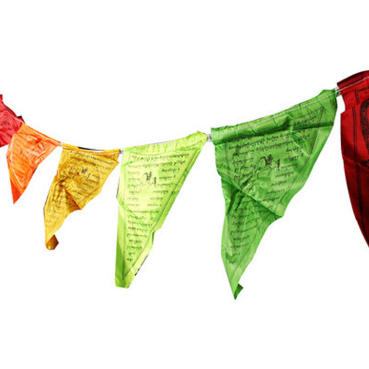 Bandiere di preghiera triangolari tibetane per esterni, 25 pezzi, per decorazione. - image 9