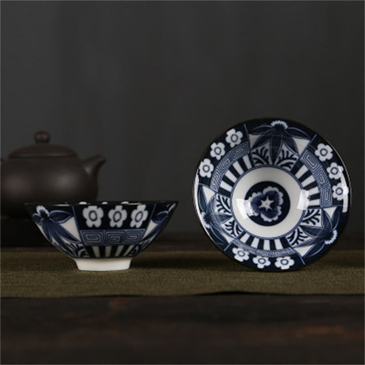 Buddha Stones Fiori Fu Carattere Montagne Loto Fiori di ciliegio Tazza da tè in ceramica Tazza da tè Kung Fu