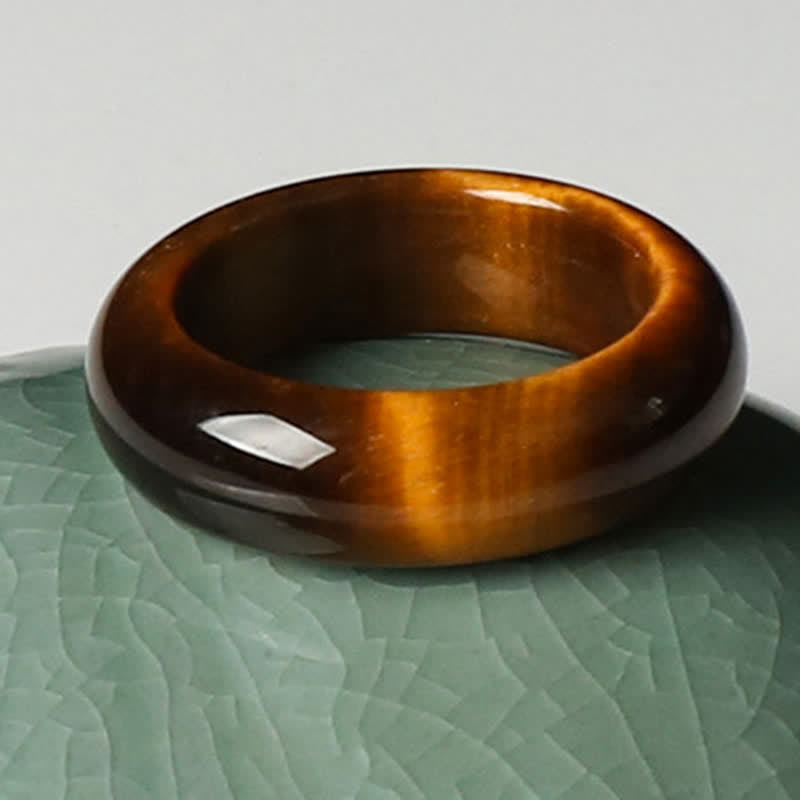 Anello di protezione della forza della pietra dell'occhio di tigre Buddha Stones - image 5