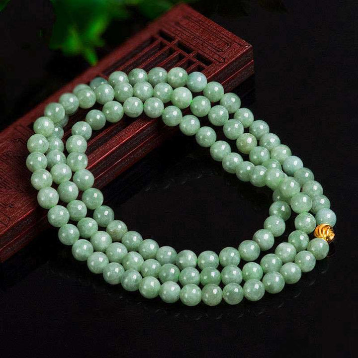Bracciale Mala della fortuna in giada con 108 perle - image 4