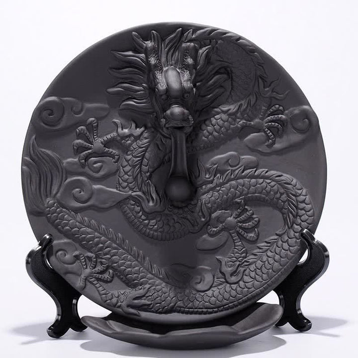 Bruciatore di incenso per meditazione con fontana di fumo a riflusso in ceramica Dragon
