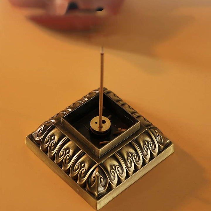 Porta incenso in lega Heart Sutra, decorazione per la casa, bruciatore di incenso