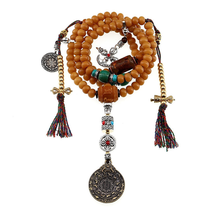 Bracciale di ricchezza Bagua Vajra Buddha Stones Tibet 108 perle di Mala Bodhi Seme
