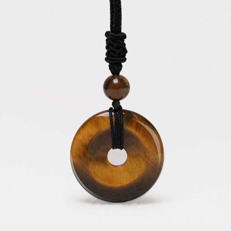 Collana con ciondolo moneta portafortuna Buddha Stones, cristallo curativo e pietre preziose