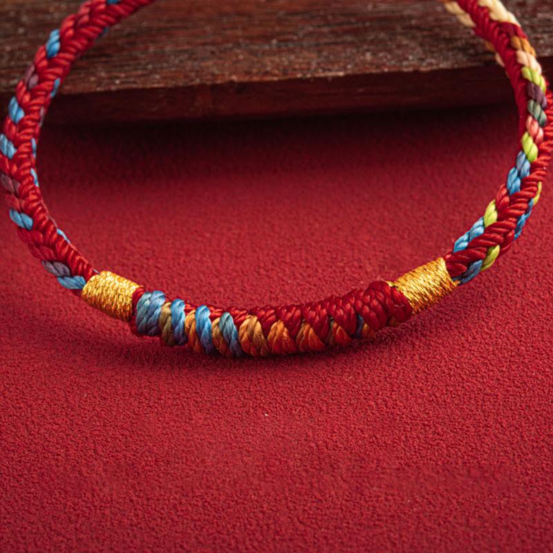 Bracciale multicolore Buddha Stones "Possa tu essere al sicuro e fortunato nell'anno a venire" - image 3