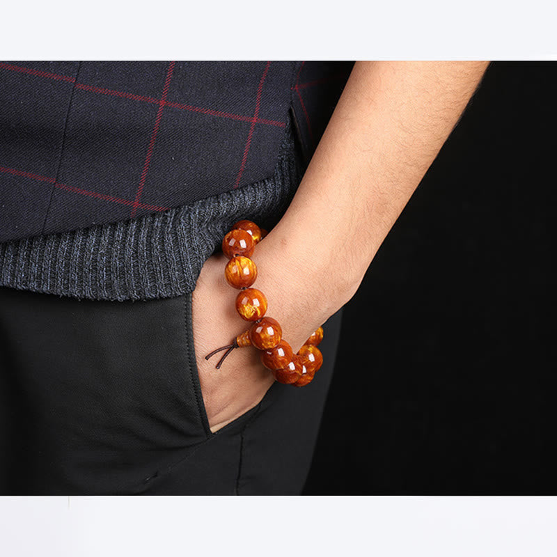 Buddha Stones Golden Sea Willow Braccialetto Mala Successo Positivo - image 6