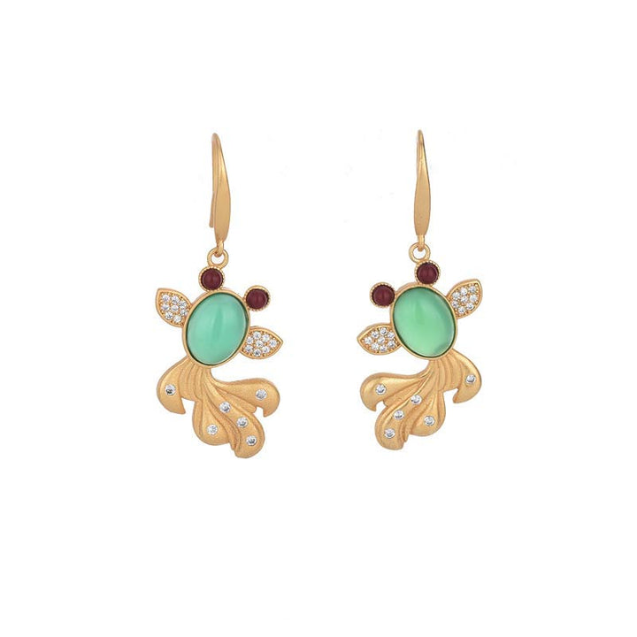 Orecchini FengShui Jade Koi Fortune - Giada - image 0