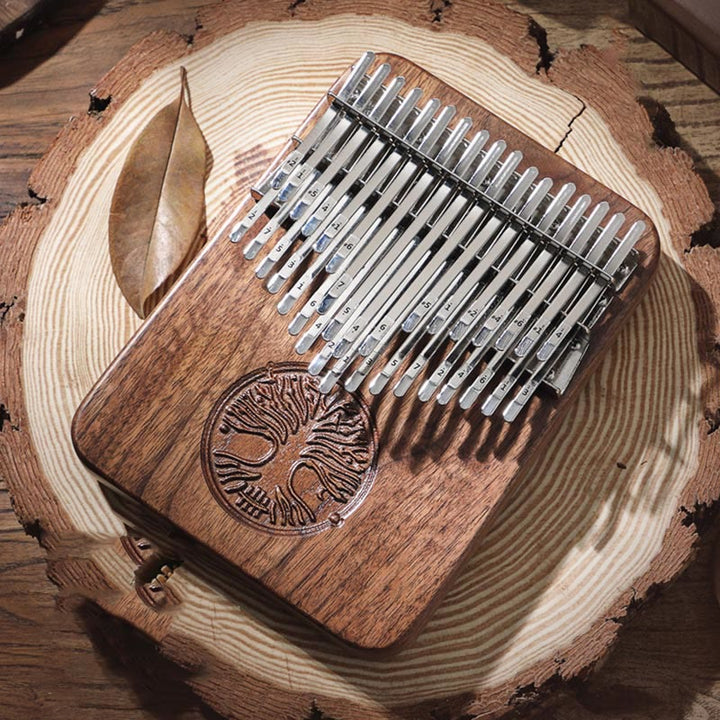 Kalimba 34 tasti pianoforte a pollice albero della vita design portatile dito marimba pianoforte