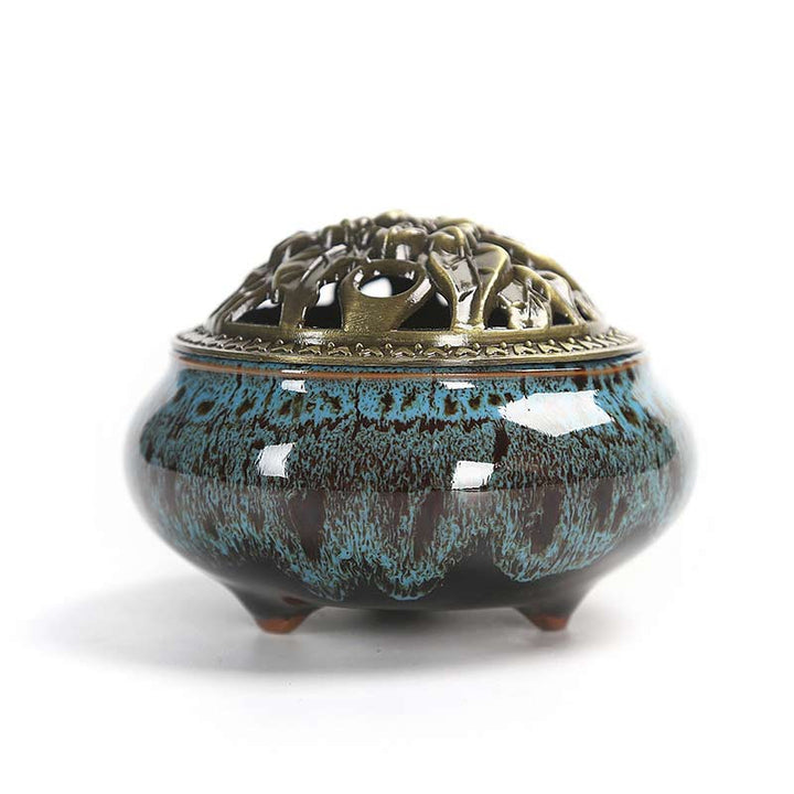Buddha Stones Bruciatore di incenso in ceramica colorata