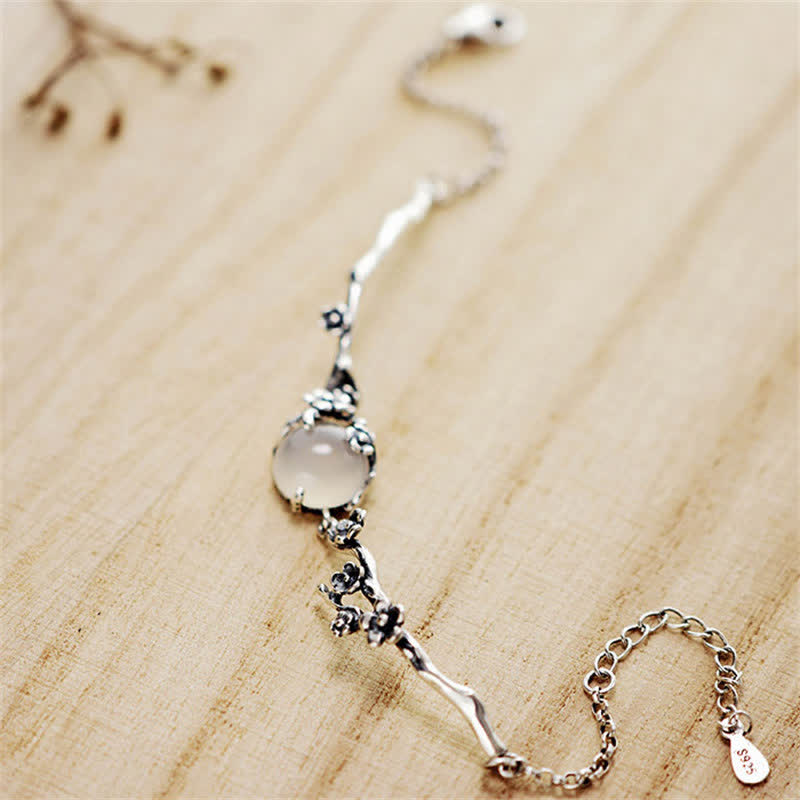 Braccialetto positivo Buddha Stones Plum Blossom Chalcedony