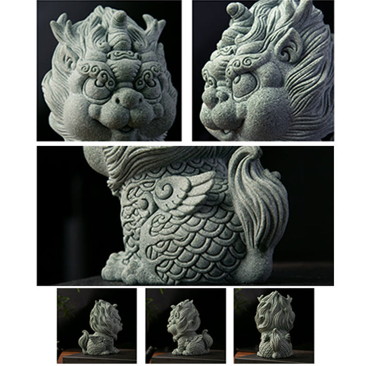 Buddha Stones FengShui Piccolo PiXiu Ricchezza Fortuna Decorazione della casa - image 11
