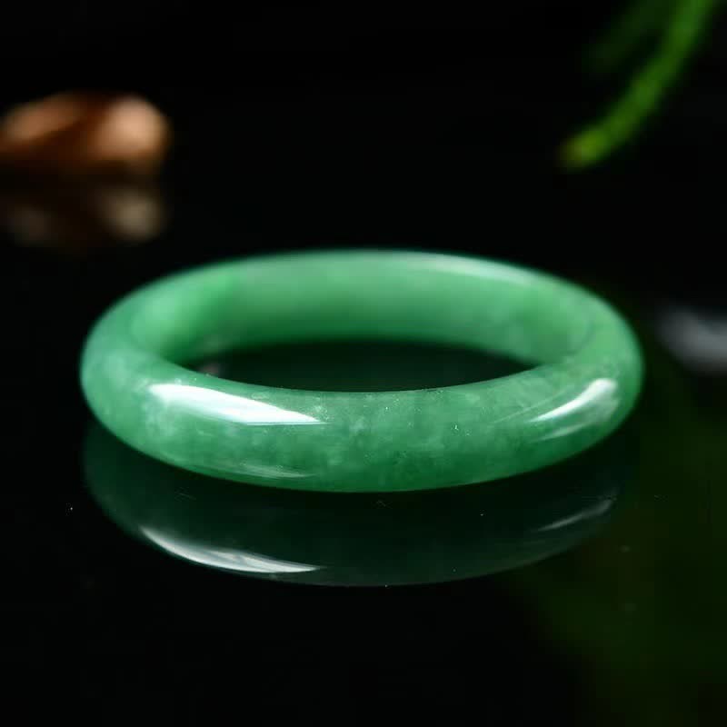 Bracciale rigido Buddha Stones, quarzite e giada, per guarigione, abbondanza e protezione. - image 5