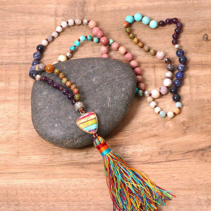 Buddha Stones, turchese tibetano, lazurite, lapislazzuli, diaspro zebrato - image 3