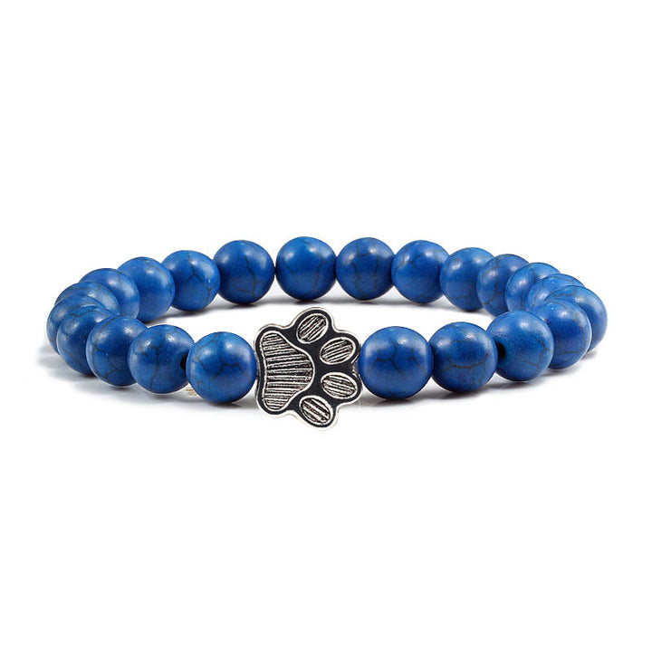 Buddha Stones Braccialetto con pietra "Salva un cane" - Perline blu scuro - image 11