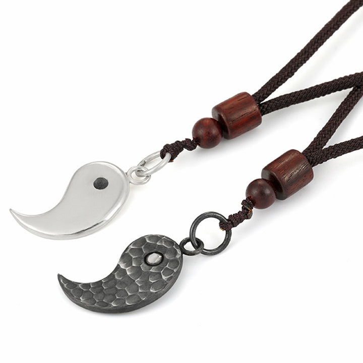 Collana con ciondolo in argento sterling 990 Buddha Stones, equilibrio Yin Yang e armonia - image 15