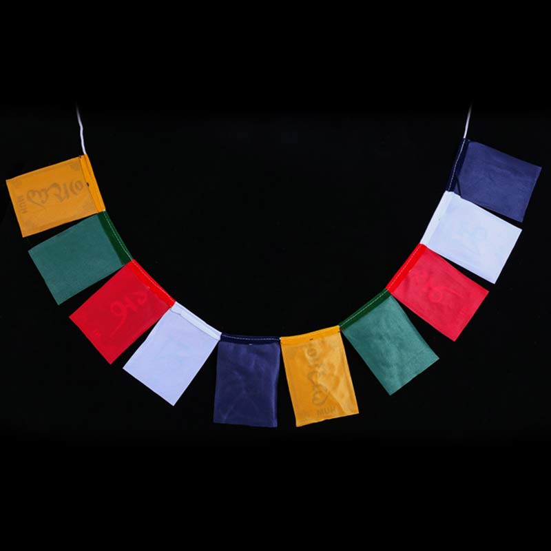 Bandiera decorativa per auto con la benedizione tibetana del cavallo a vento Om Mani Padme Hum, ideale per esterni, con preghiera e decorazione per auto. - image 22