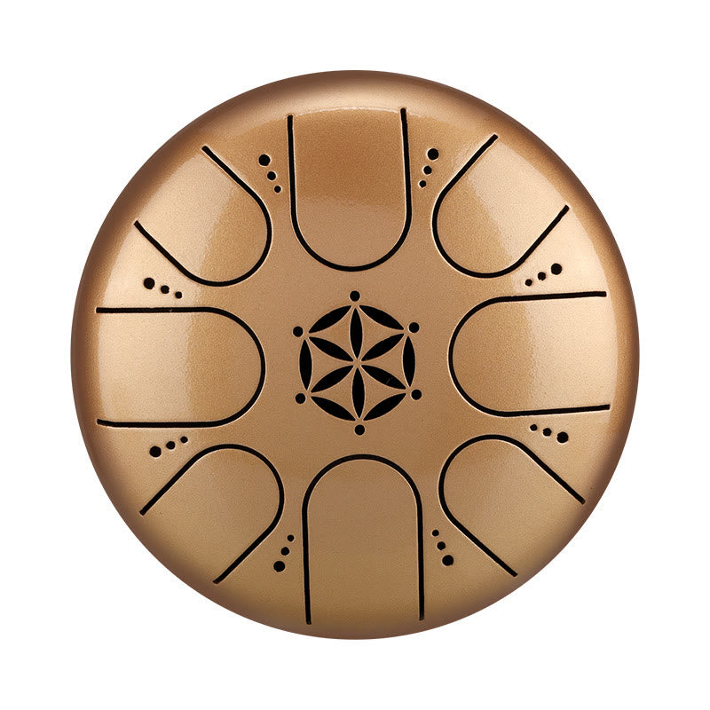Buddha Stones Steel Tongue Drum Sound Healing Meditazione Yoga Drum Kit 8 Note 5 Pollici con Borsa per il Trasporto