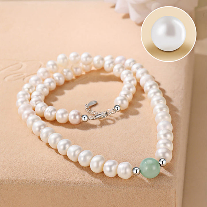 Buddha Stones 925 Sterling Silver Perla Naturale Giada Collana Bracciale Orecchini Guarigione Con Scatola Regalo - image 4