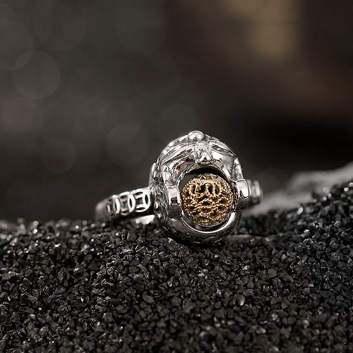 Anello regolabile con moneta di rame PiXiu in argento sterling 925 Buddha Stones - image 4