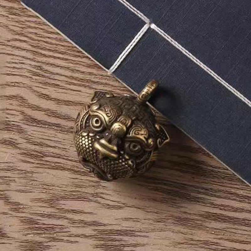 Portachiavi in rame con pietre Buddha Stones PiXiu Wealth