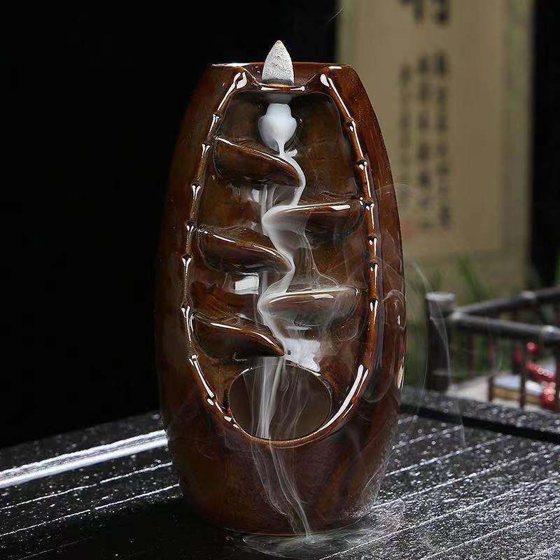Buddha Stones Decorazione bruciatore di incenso protezione drago tibetano - Marrone - image 5