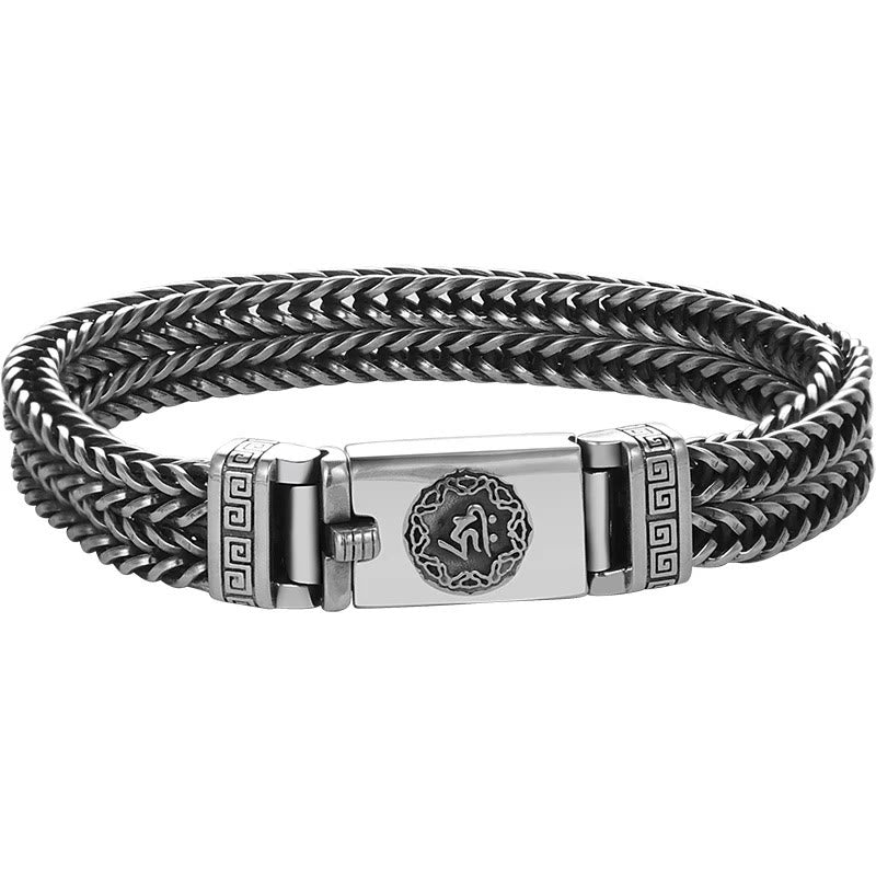 Braccialetto Buddha Stones Om Mani Padme Hum Purity Peace Braid Style