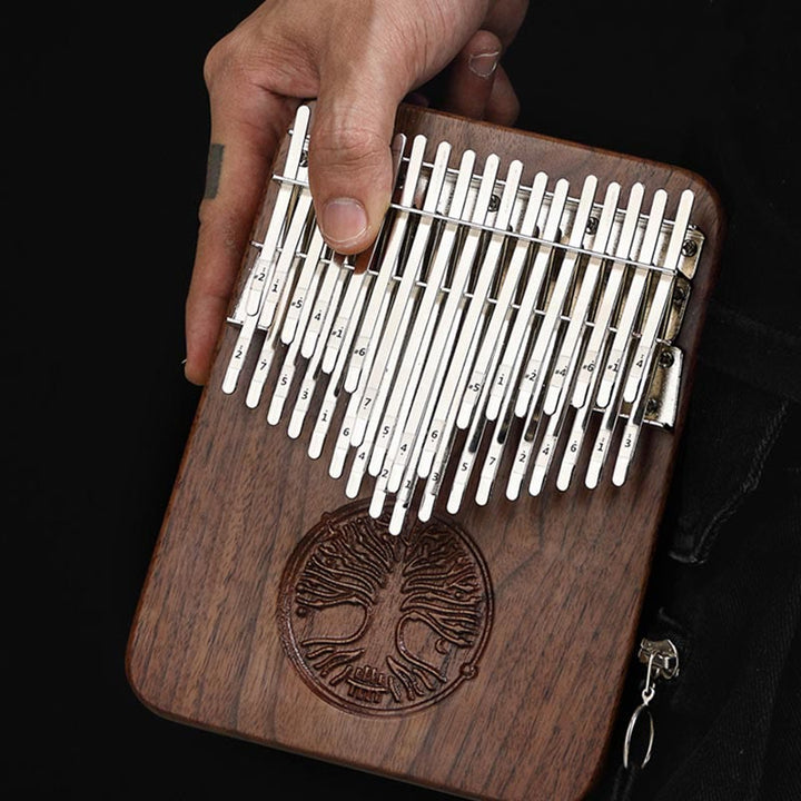 Kalimba 34 tasti pianoforte a pollice albero della vita design portatile dito marimba pianoforte