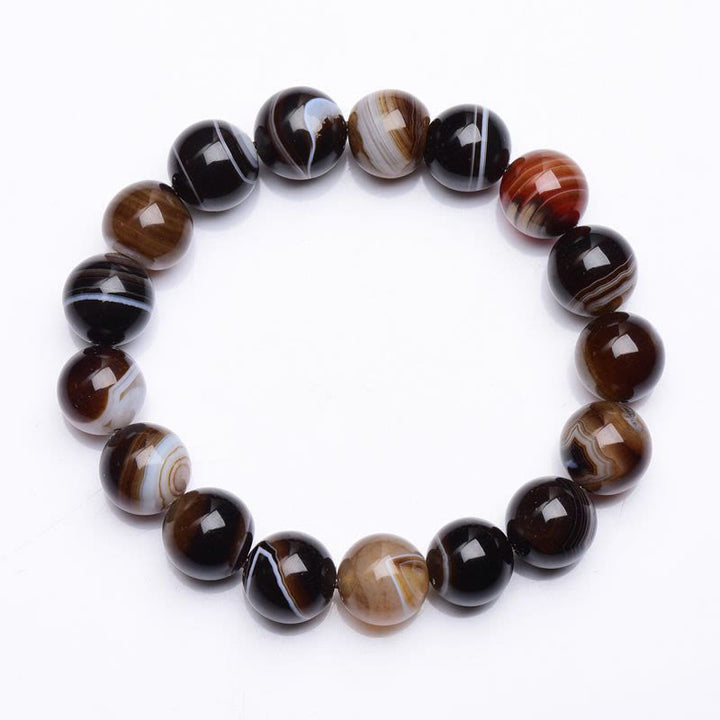 Braccialetto Buddha Stones Tibetano Sardonyx Felicità Positivo