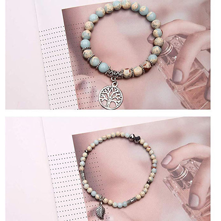 Bracciale Buddha Stones Tree Of Life Turquoise Balance