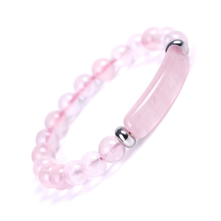 Buddha Stones Braccialetto curativo fatto a mano con pietre preziose naturali - Cristallo rosa - image 18