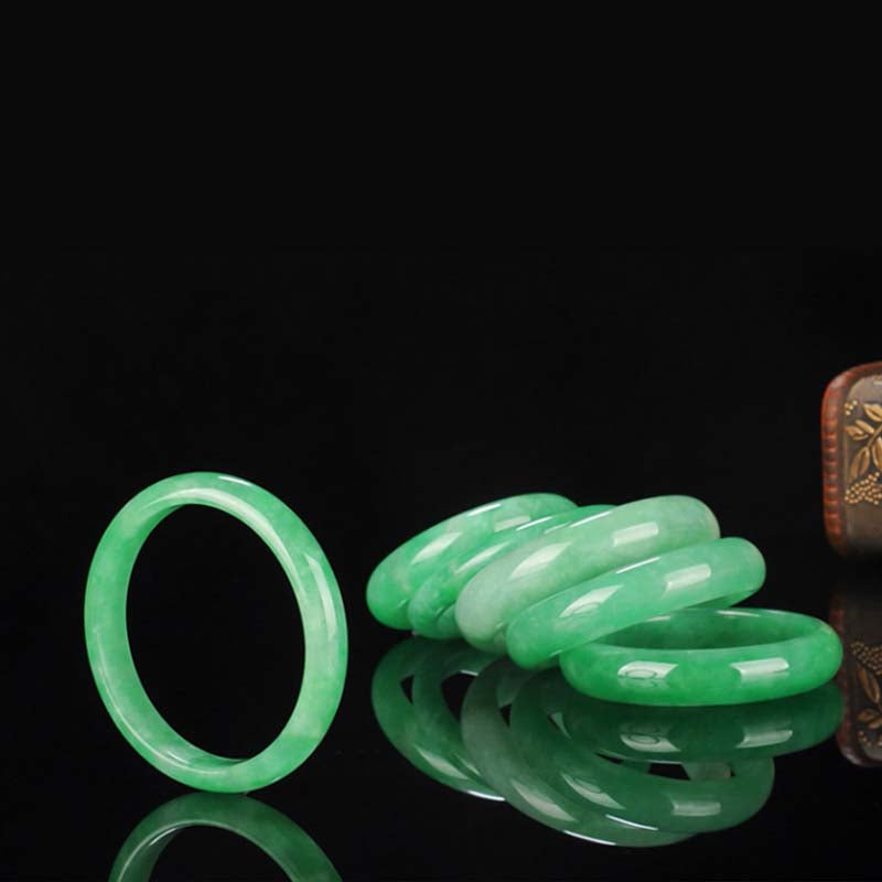 Bracciale rigido Buddha Stones, quarzite e giada, per guarigione, abbondanza e protezione. - image 8