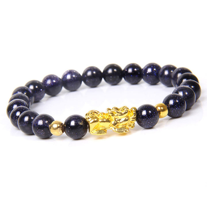 Bracciale della ricchezza in ossidiana Pixiu fortunata con Buddha Stones FengShui - image 2