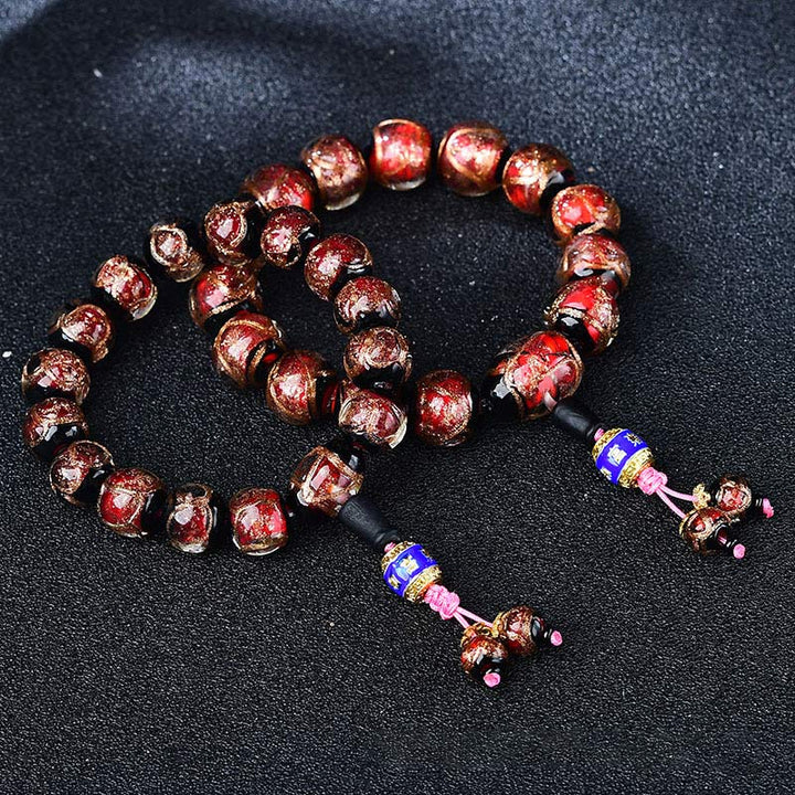 Braccialetto curativo in agata venata di drago tibetano