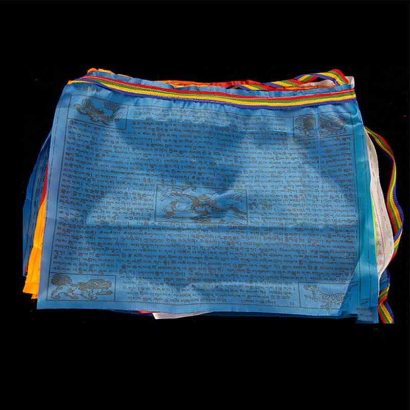 Bandiere di preghiera tibetane a 5 colori con simbolo del cavallo del vento, per esterni, 20 pezzi - image 10