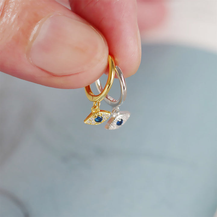 Orecchini a perno con protezione contro il malocchio in argento sterling 925 Buddha Stones - image 2