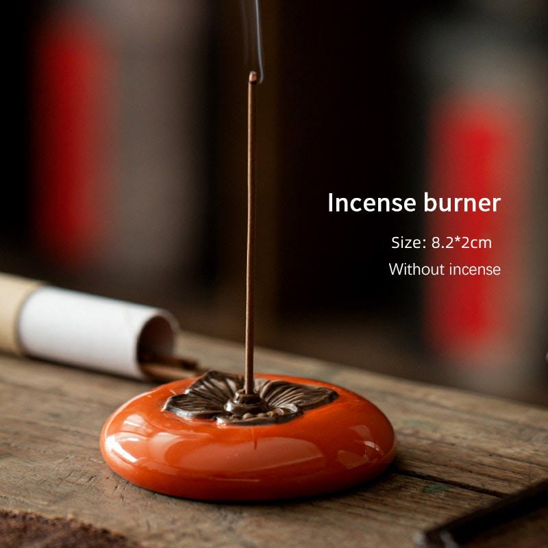 Bruciatore di incenso in ceramica per meditazione e guarigione, porta incenso