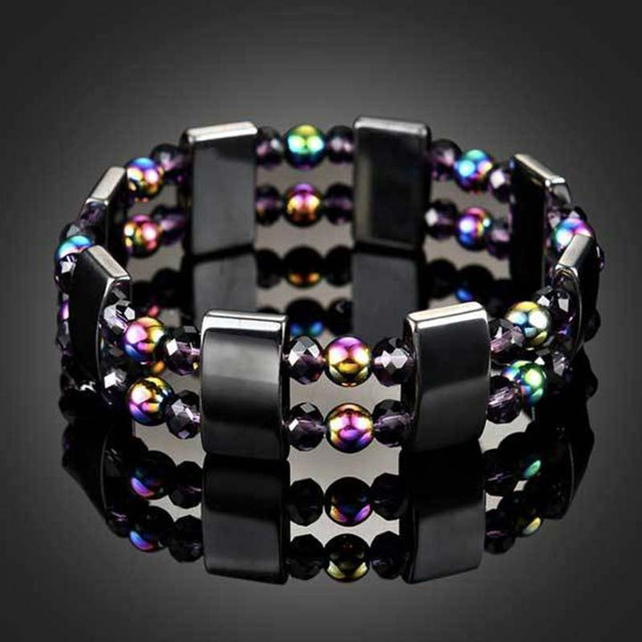 Braccialetto del benessere in ematite arcobaleno Buddha Stones