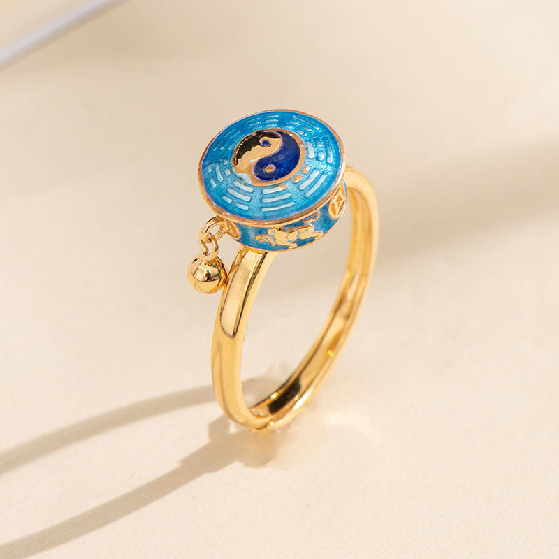 Anello girevole Yin Yang Rame Fortuna Ricchezza