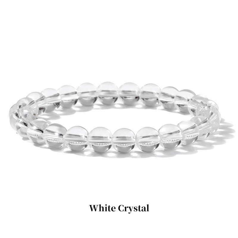 Braccialetto di perle curative in quarzo naturale Buddha Stones - 8 millimetri - Cristallo bianco - image 22