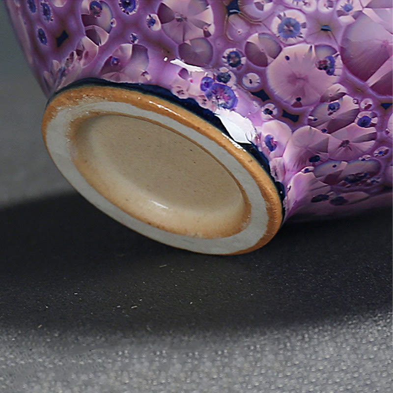 Buddha Stones Fiori di Iris Colorati Forno Cinese Jianzhan Cambiamento Tazza da Tè in Porcellana Tazza da Tè Tenmoku Kung Fu
