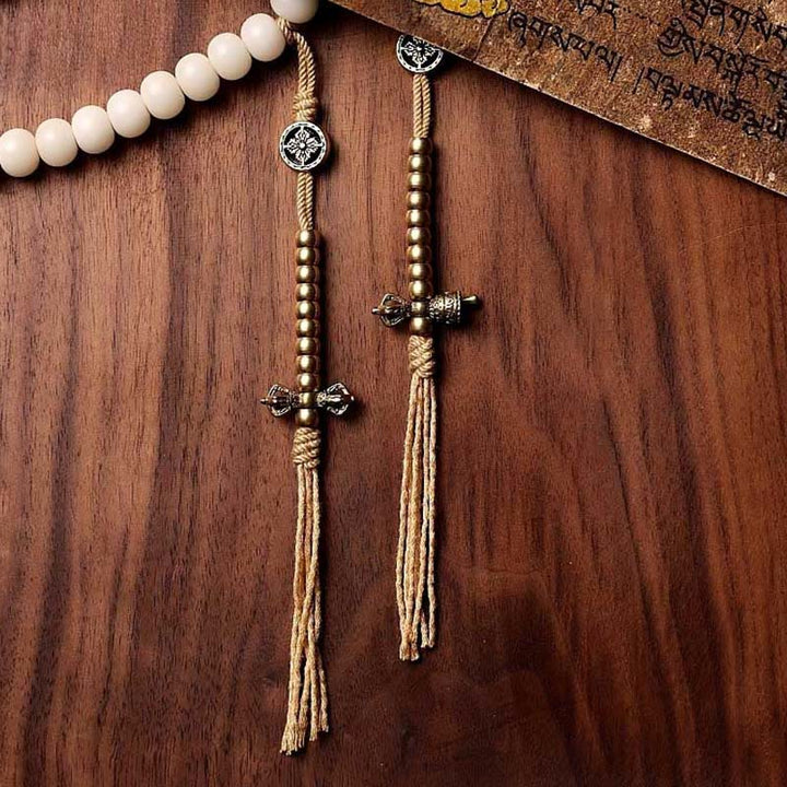 Buddha Stones Tibet 108 perle Mala Bodhi Seme Bagua Vajra Dzi Perline Bracciale Ricchezza Agata Grigia