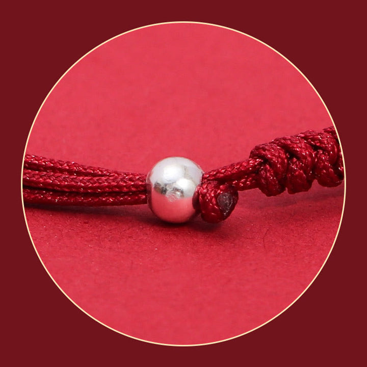 Bracciale intrecciato Buddha Stones 999 Sterling Silver PiXiu Strawberry Quartz Bead Wealth Luck - image 7