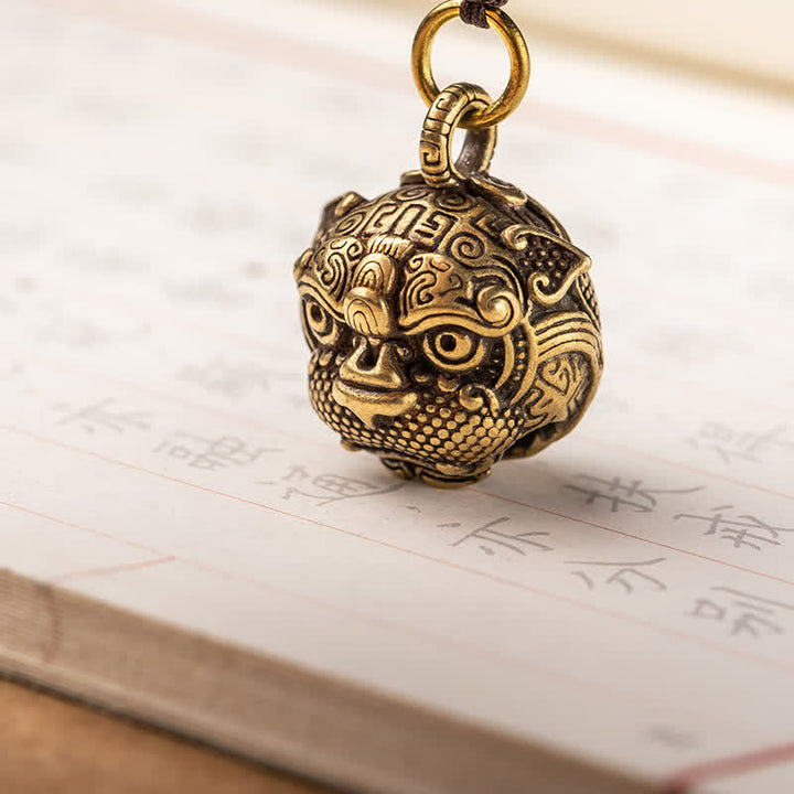 Portachiavi in rame con pietre Buddha Stones PiXiu Wealth